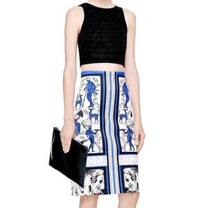 Clover Canyon Marble Neoprene Skirt & Crop Top